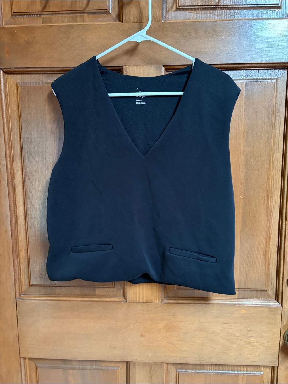 A New Day Black V-Neck Sleeveless Vest Top M